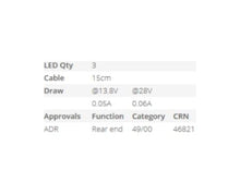 LED Autolamps 86RM Rear End Outline Marker 12/24 Volt - Each